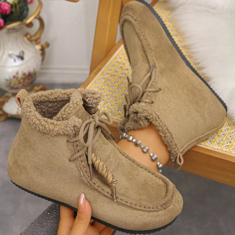 Plush Lining Ankle Boots Apparel and Accessories