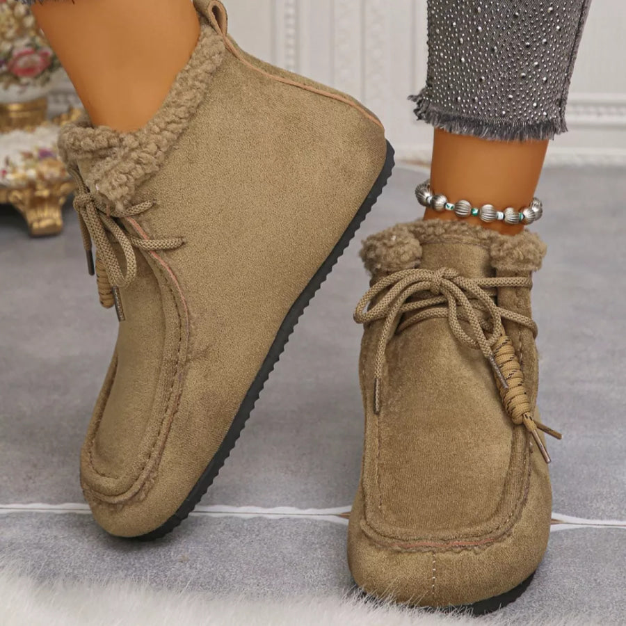 Plush Lining Ankle Boots Apparel and Accessories