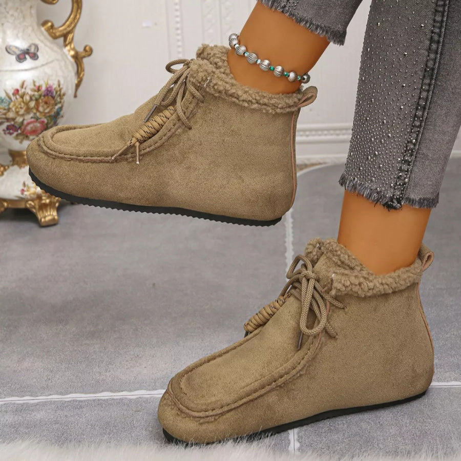 Plush Lining Ankle Boots Apparel and Accessories