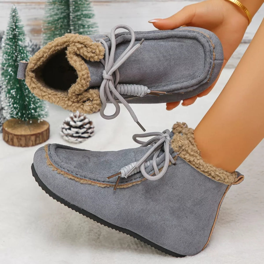 Plush Lining Ankle Boots Apparel and Accessories