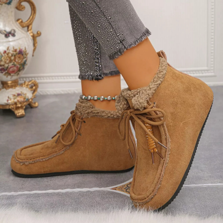 Plush Lining Ankle Boots Apparel and Accessories