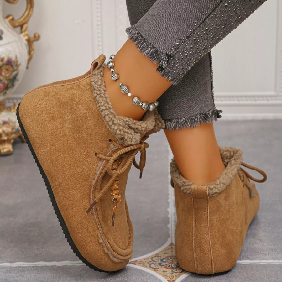 Plush Lining Ankle Boots Apparel and Accessories