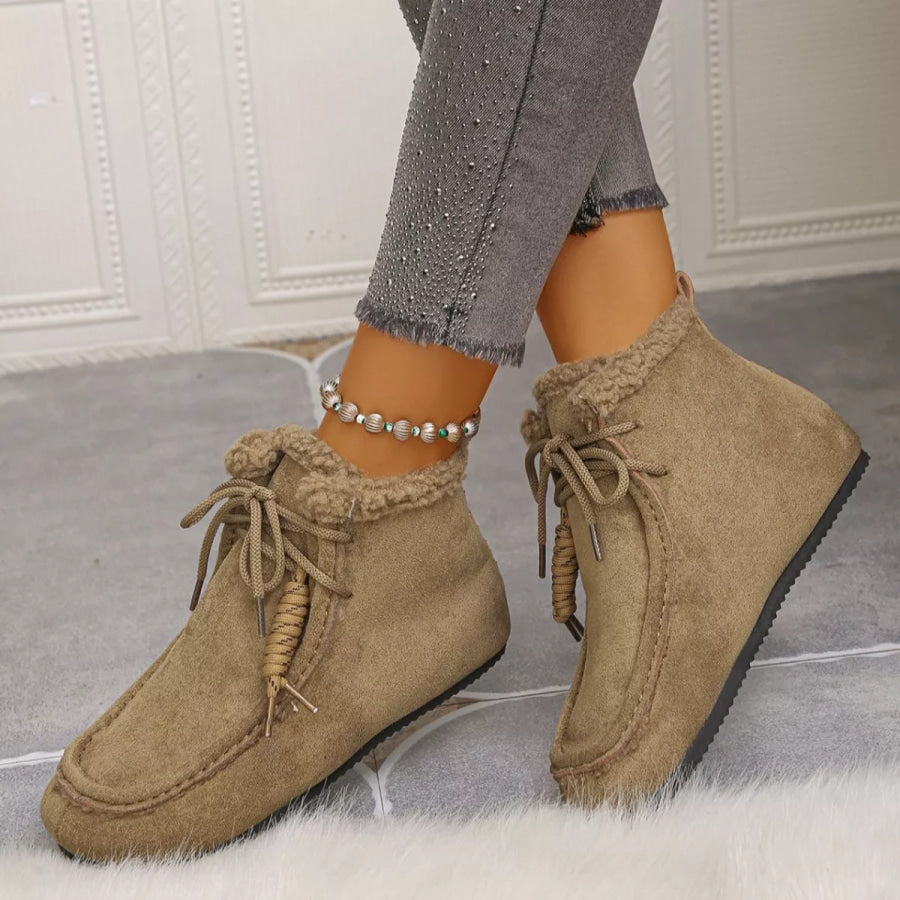 Plush Lining Ankle Boots Apparel and Accessories