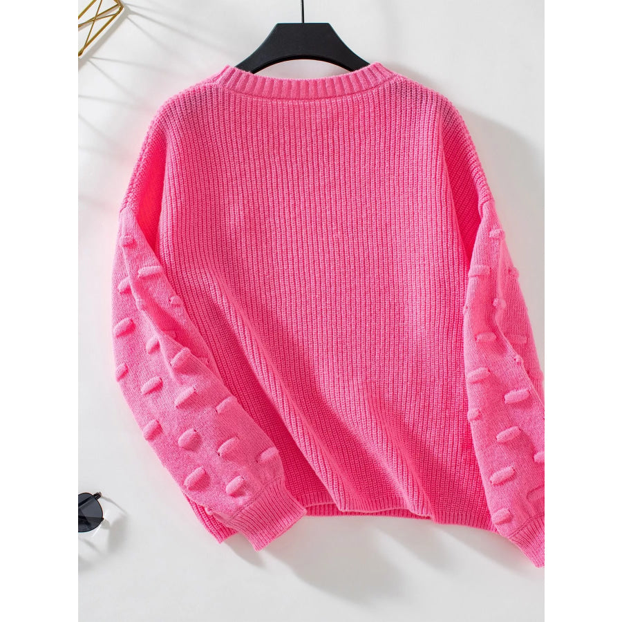 Pocket Detail Round Neck Sweater Apparel and Accessories