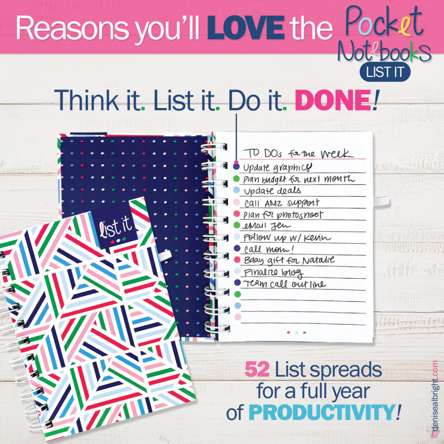 Pocket Notebooks | List Plan Doodle | 5 Styles Accessories