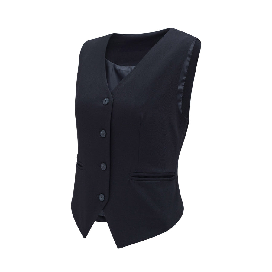 Pocketed Button Up Vest Apparel and Accessories
