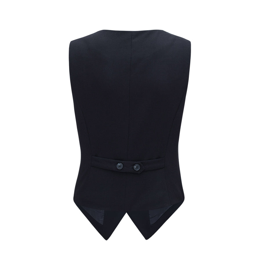 Pocketed Button Up Vest Apparel and Accessories