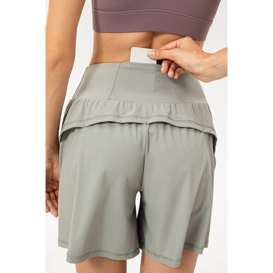 Pocketed Elastic Waist Active Shorts Clothing