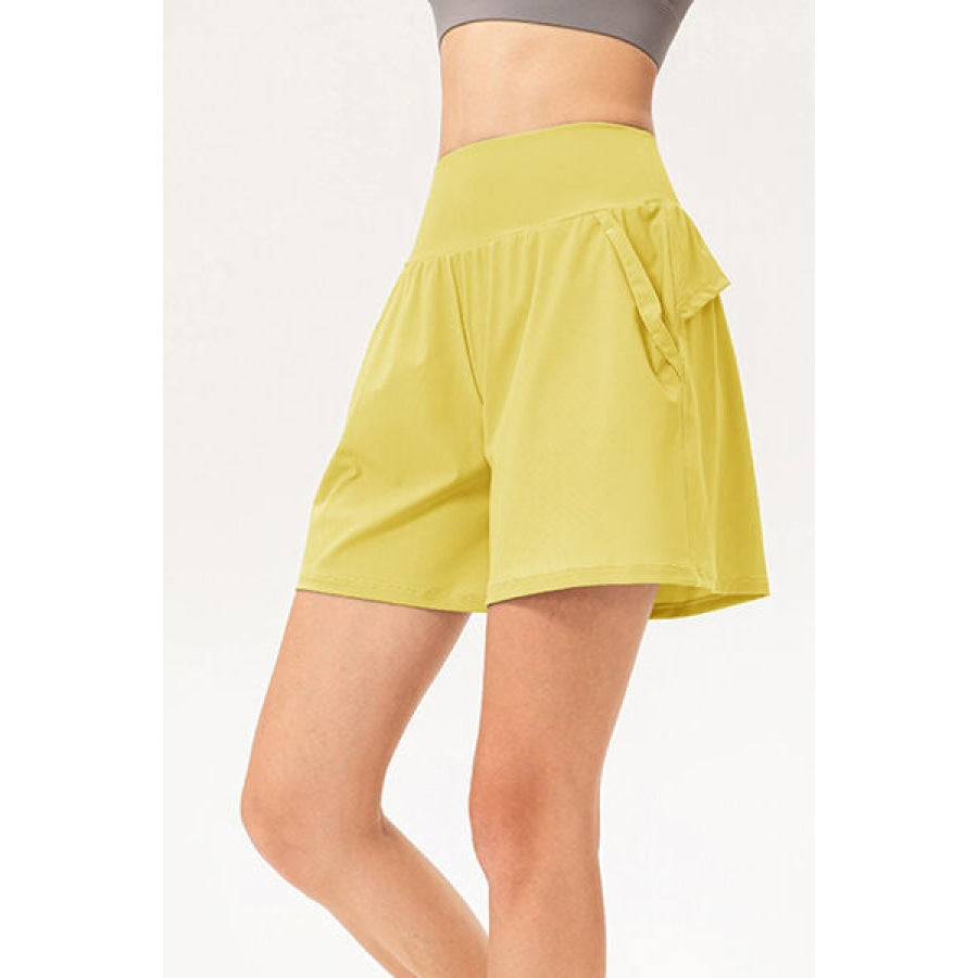 Pocketed Elastic Waist Active Shorts Clothing