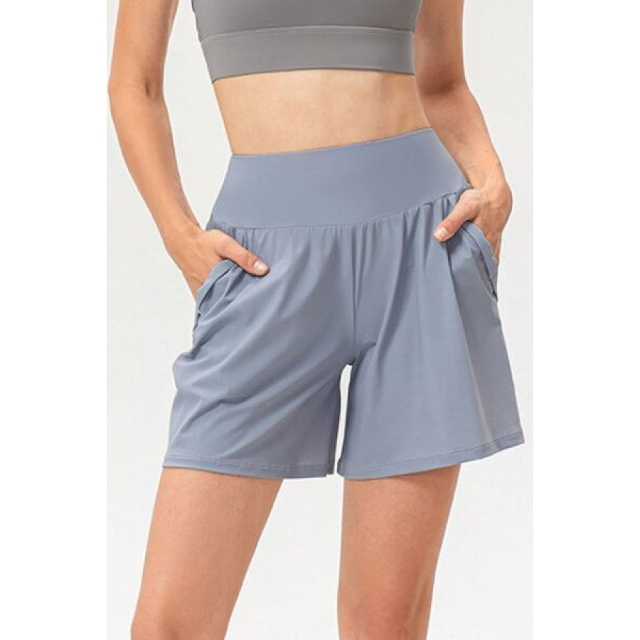 Pocketed Elastic Waist Active Shorts Clothing