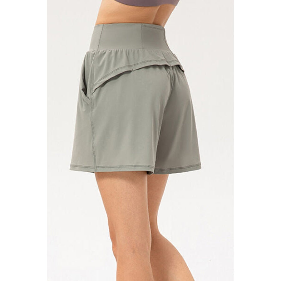 Pocketed Elastic Waist Active Shorts Clothing