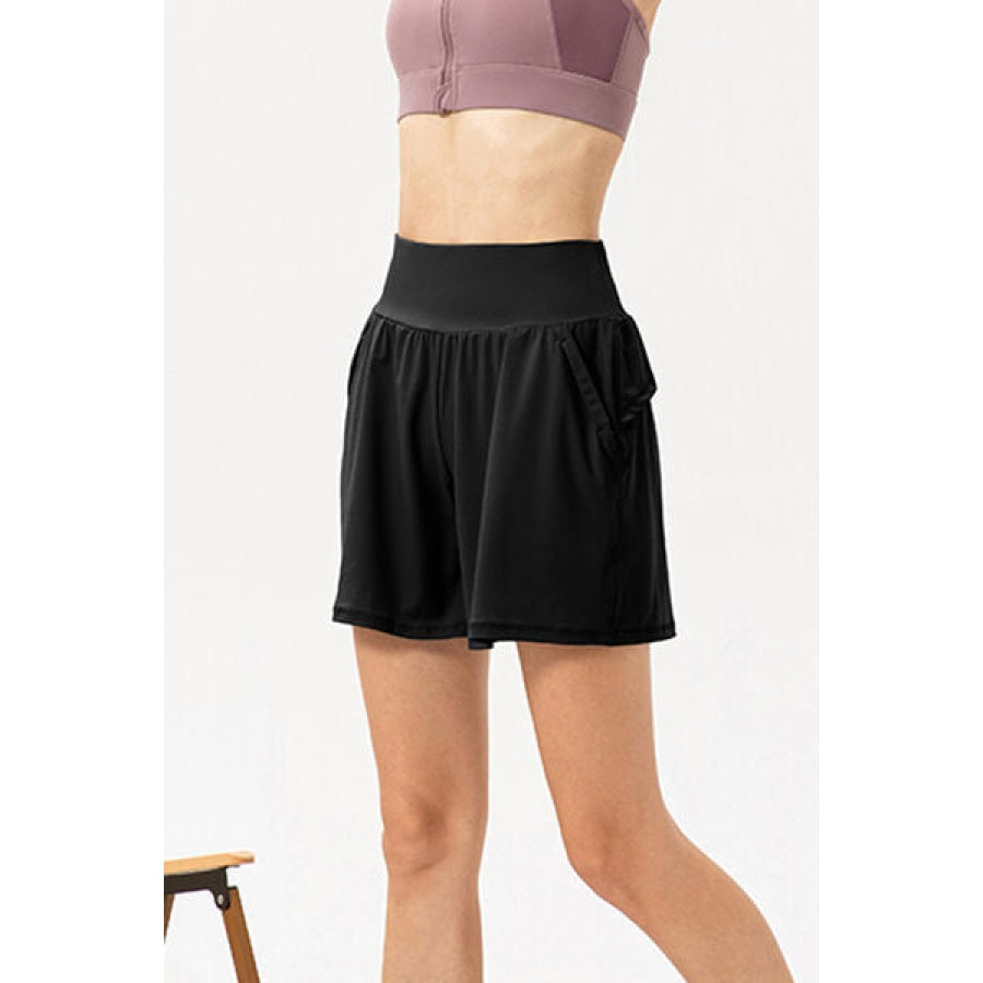 Pocketed Elastic Waist Active Shorts Clothing