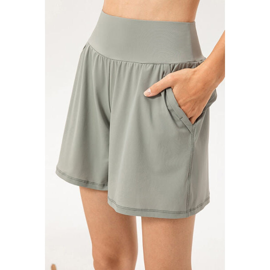 Pocketed Elastic Waist Active Shorts Clothing