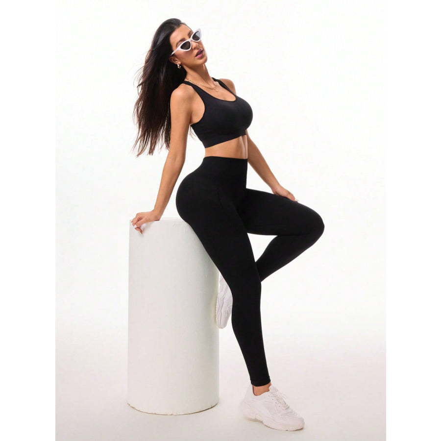 Pocketed High Waist Active Leggings Apparel and Accessories