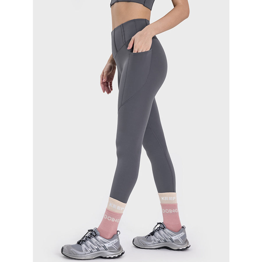 Pocketed High Waist Active Leggings Apparel and Accessories