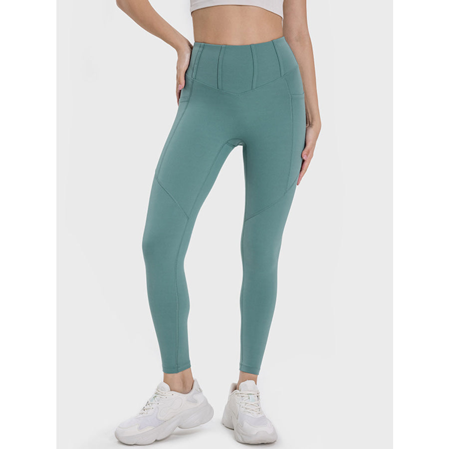 Pocketed High Waist Active Leggings Apparel and Accessories