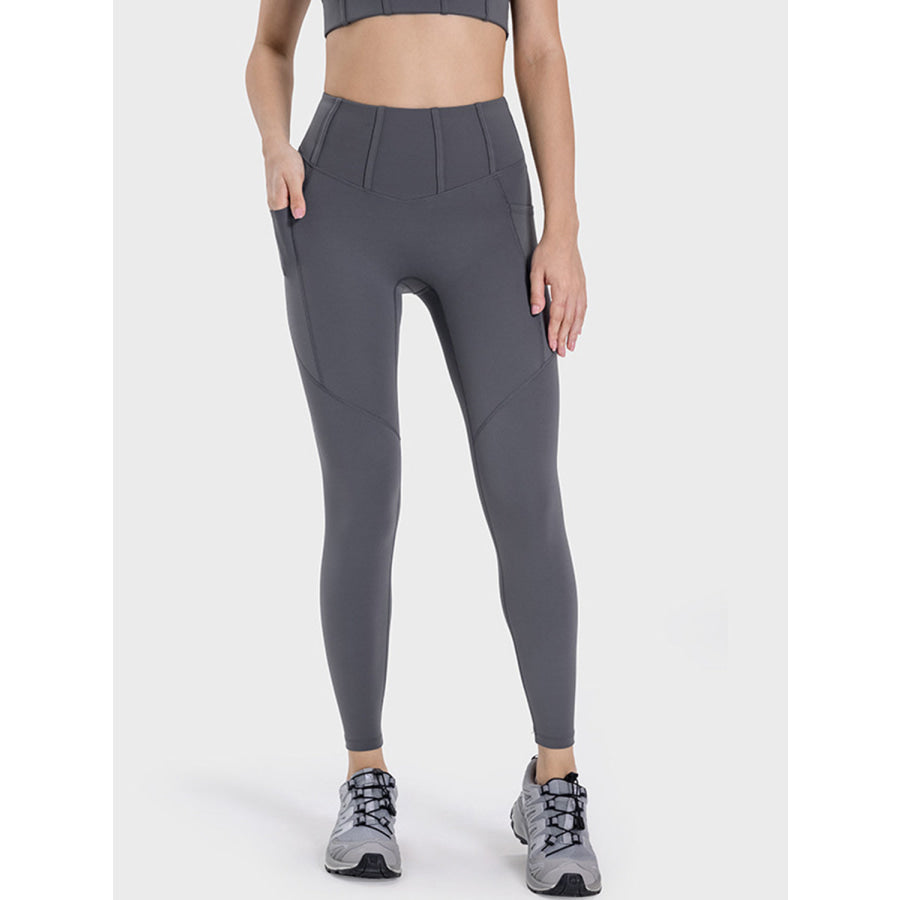 Pocketed High Waist Active Leggings Apparel and Accessories