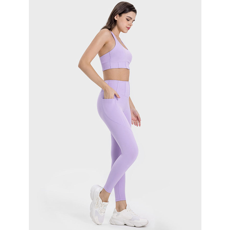 Pocketed High Waist Active Leggings Apparel and Accessories