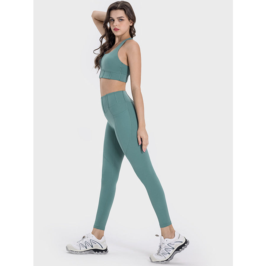 Pocketed High Waist Active Leggings Apparel and Accessories