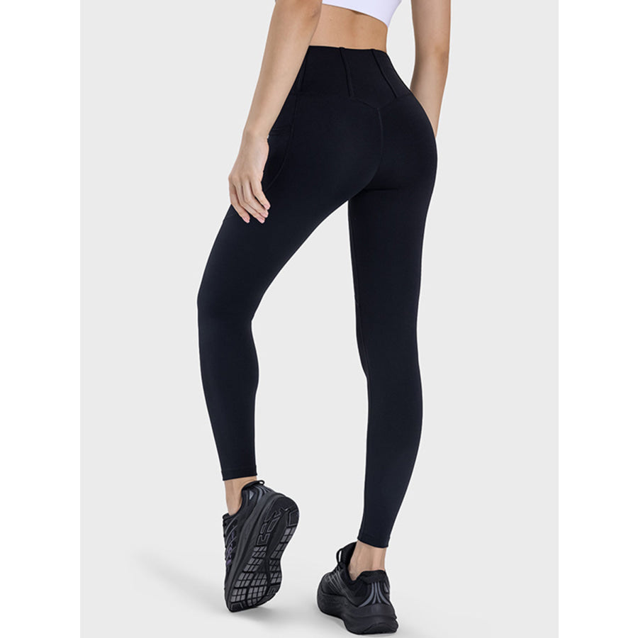 Pocketed High Waist Active Leggings Apparel and Accessories