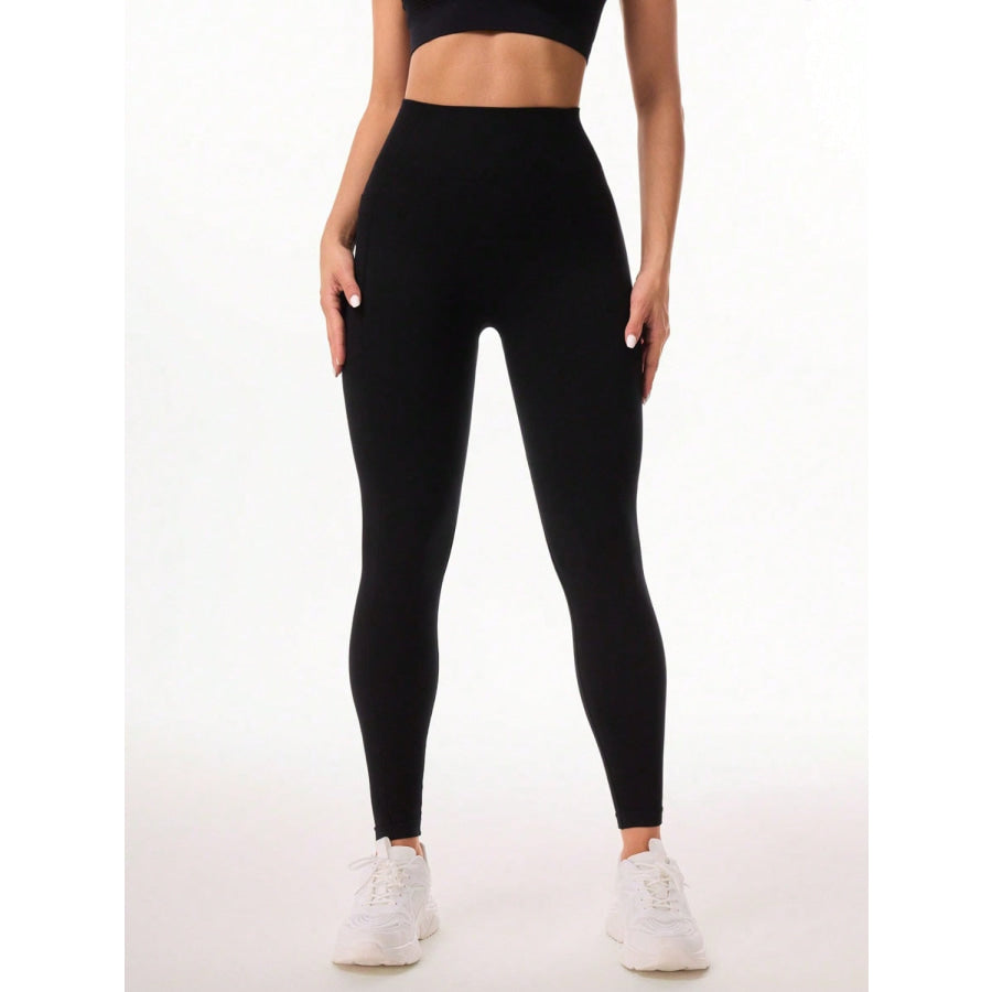 Pocketed High Waist Active Leggings Black / S Apparel and Accessories