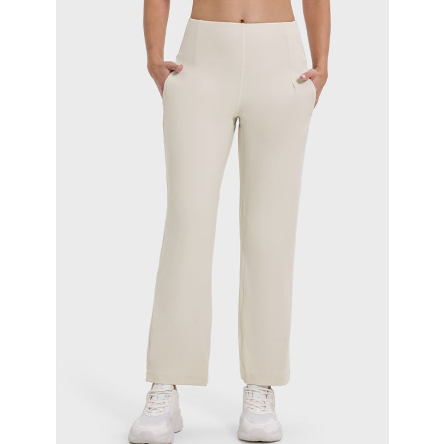 Pocketed High Waist Active Pants Apparel and Accessories