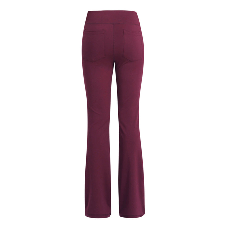 Pocketed High Waist Active Pants Apparel and Accessories