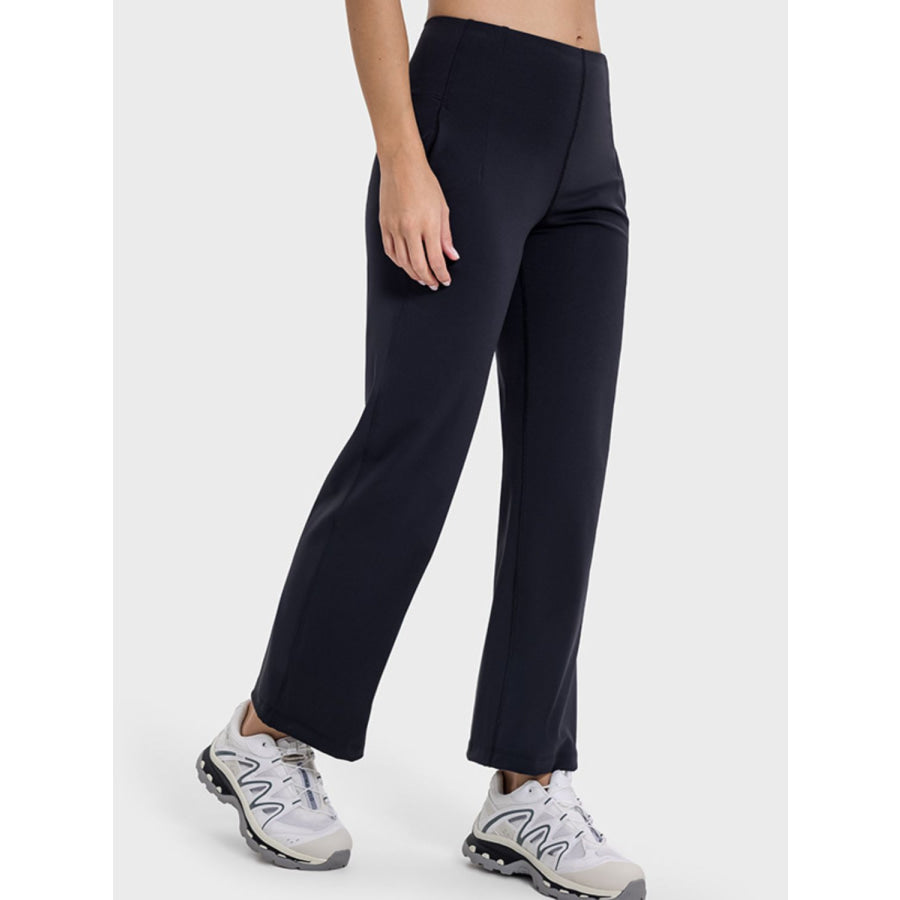 Pocketed High Waist Active Pants Apparel and Accessories