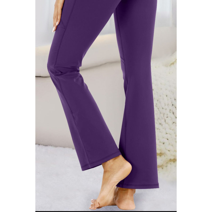 Pocketed High Waist Active Pants Apparel and Accessories