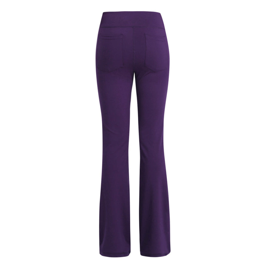 Pocketed High Waist Active Pants Apparel and Accessories