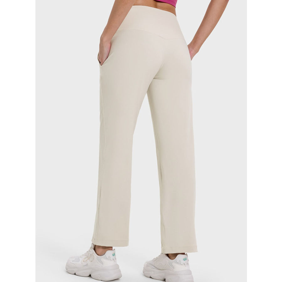 Pocketed High Waist Active Pants Apparel and Accessories