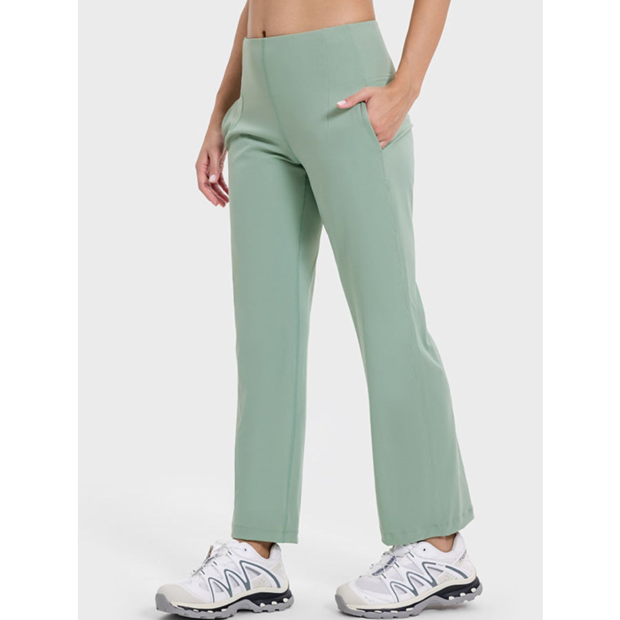 Pocketed High Waist Active Pants Apparel and Accessories