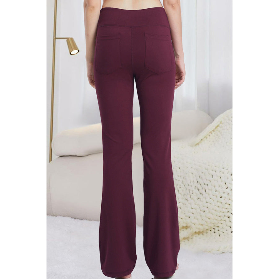 Pocketed High Waist Active Pants Apparel and Accessories