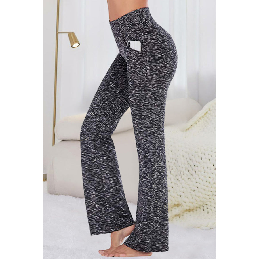 Pocketed High Waist Active Pants Heather Gray / S Apparel and Accessories