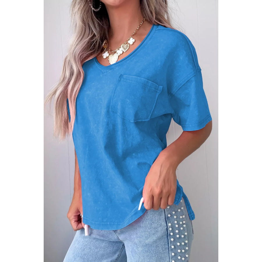 Pocketed Short Sleeve T-Shirt Apparel and Accessories