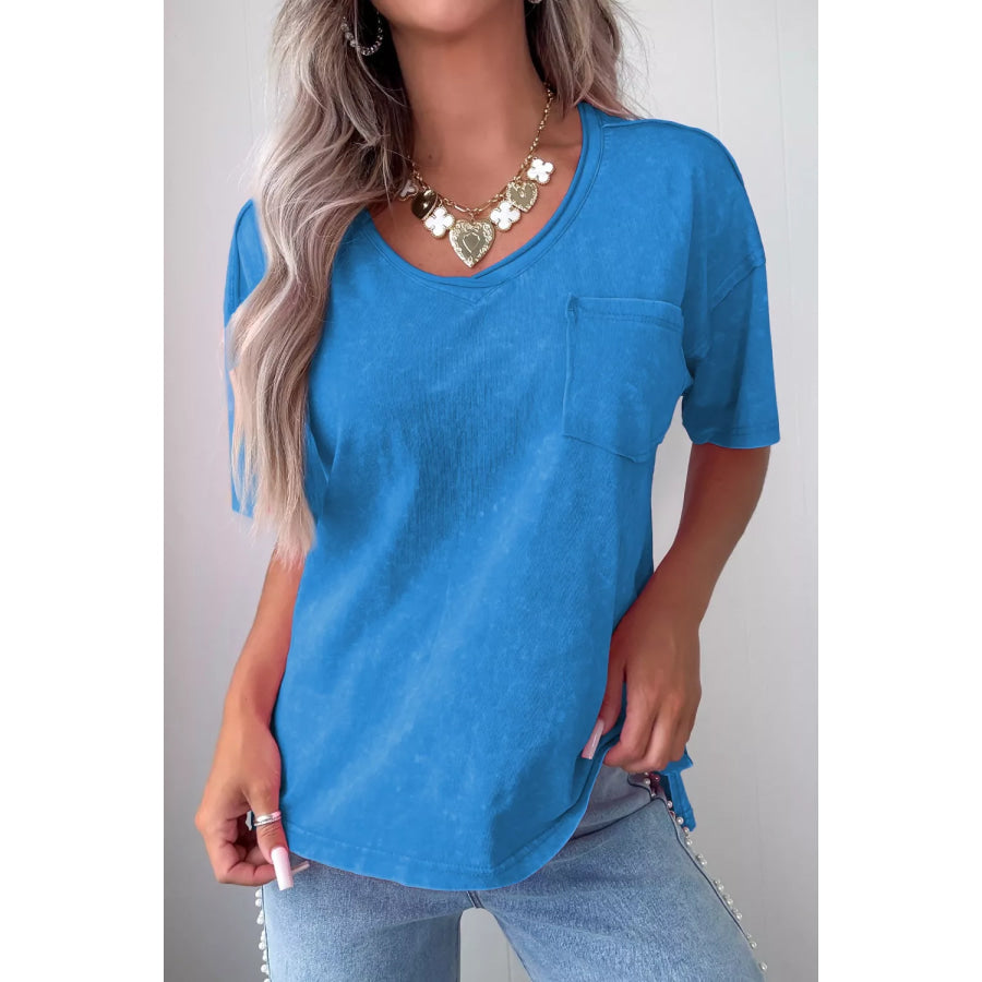 Pocketed Short Sleeve T-Shirt Apparel and Accessories