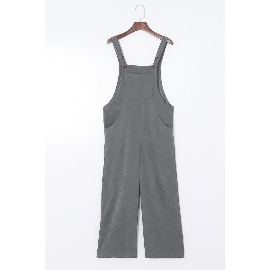 Pocketed Wide Leg Overall Apparel and Accessories