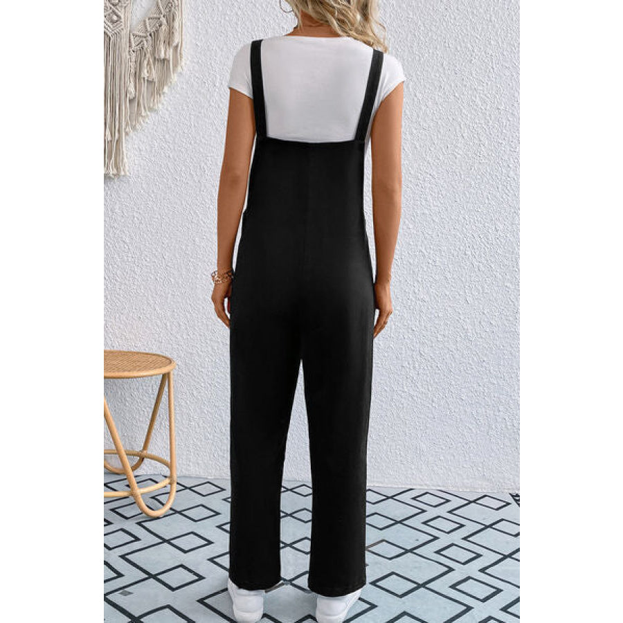 Pocketed Wide Strap Overall Apparel and Accessories