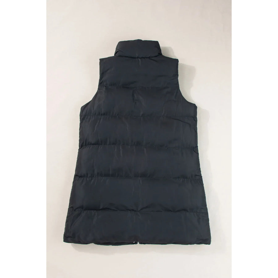 Pocketed Zip Up Vest Coat Apparel and Accessories