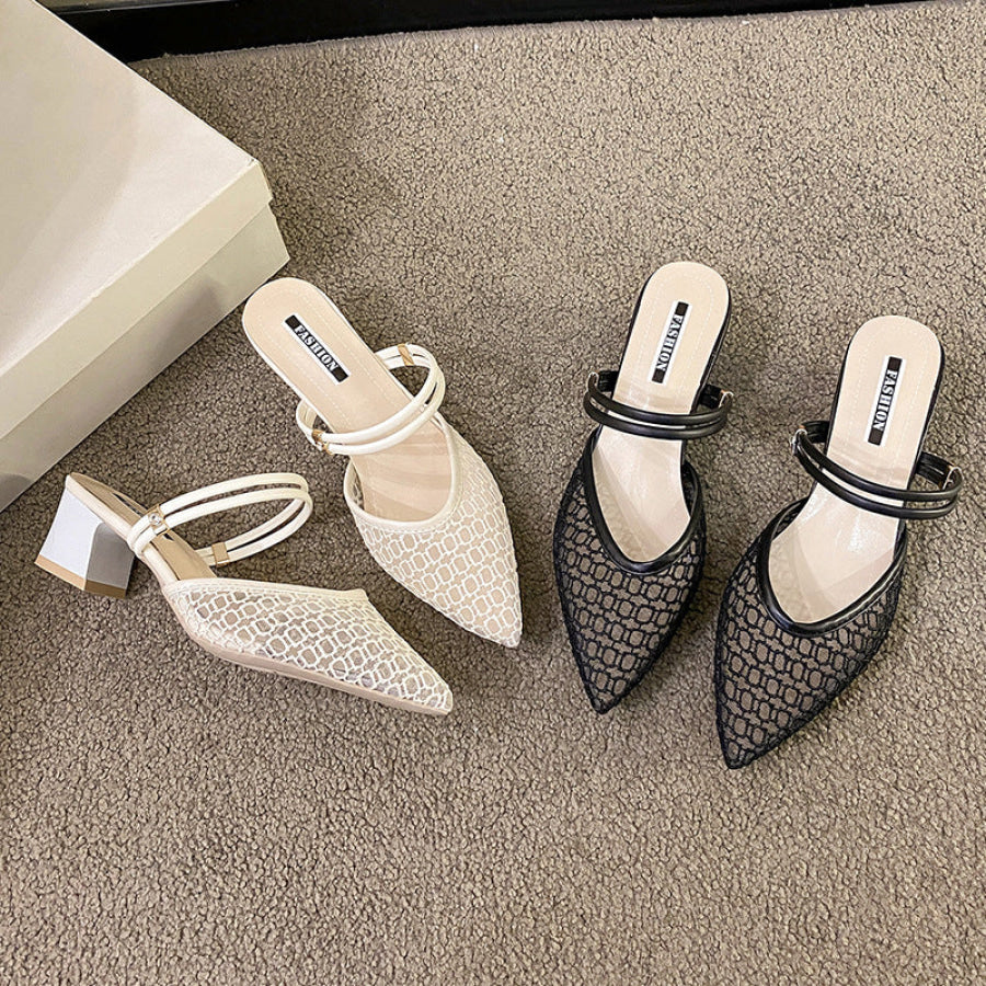 Point Toe Block Heel Sandals Footwear