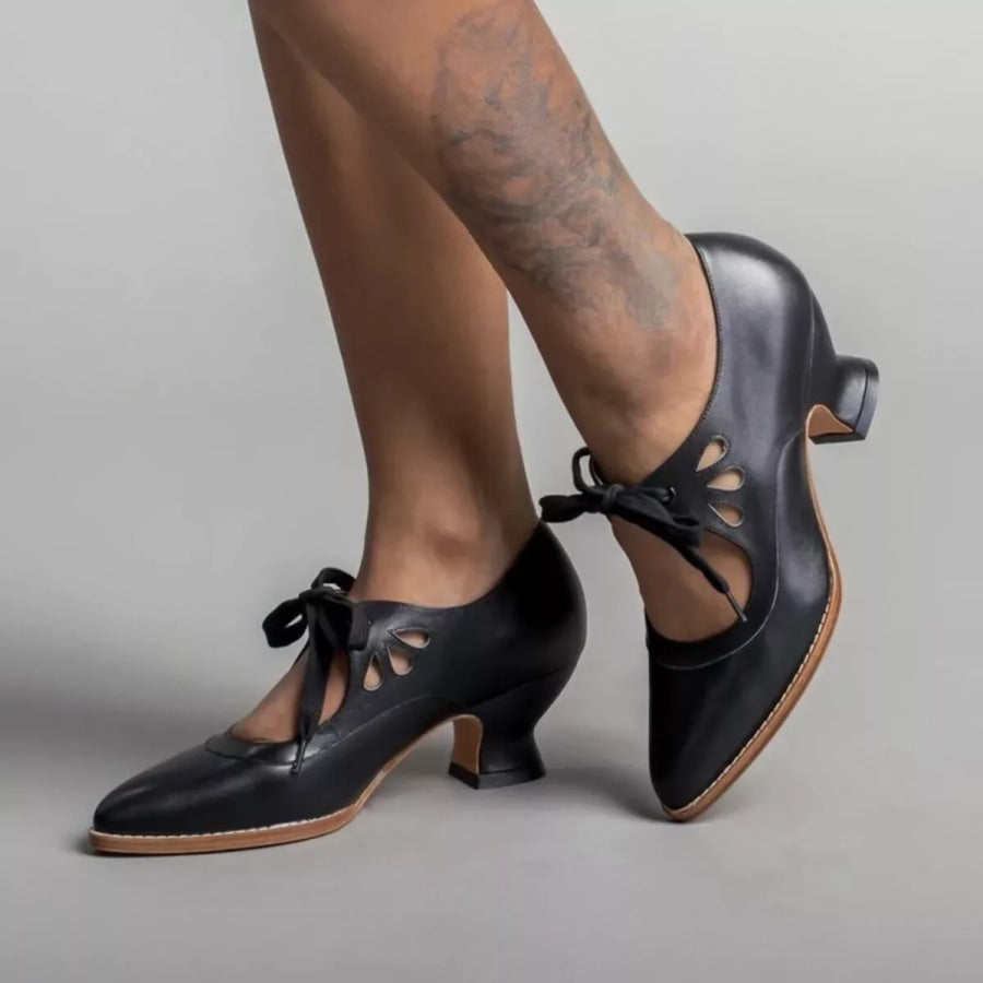 Point Toe Block Heel Shoes Apparel and Accessories