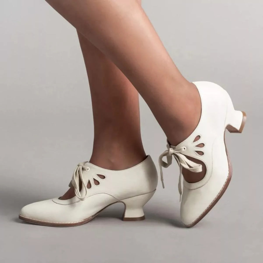 Point Toe Block Heel Shoes Apparel and Accessories