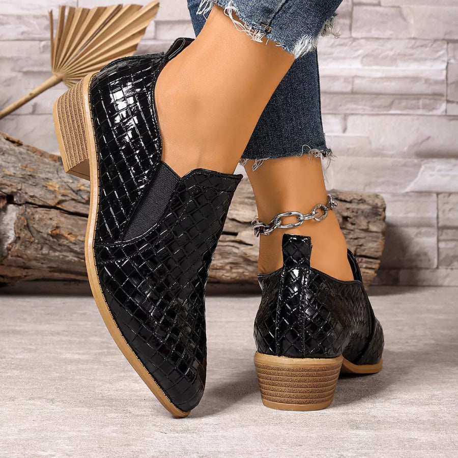 Point Toe Block Heels Ankle Boots Apparel and Accessories