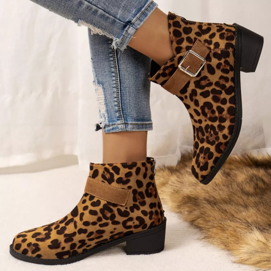 Point Toe Block Heels Boots Apparel and Accessories