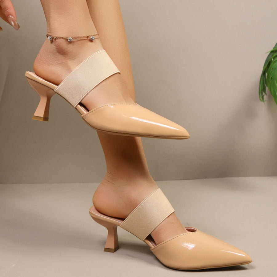 Point Toe Flare Heel Sandals Apparel and Accessories