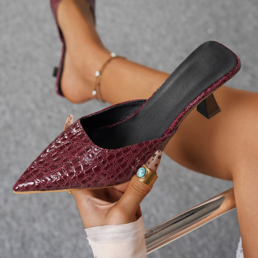 Point Toe Flare Heels Sandals Apparel and Accessories