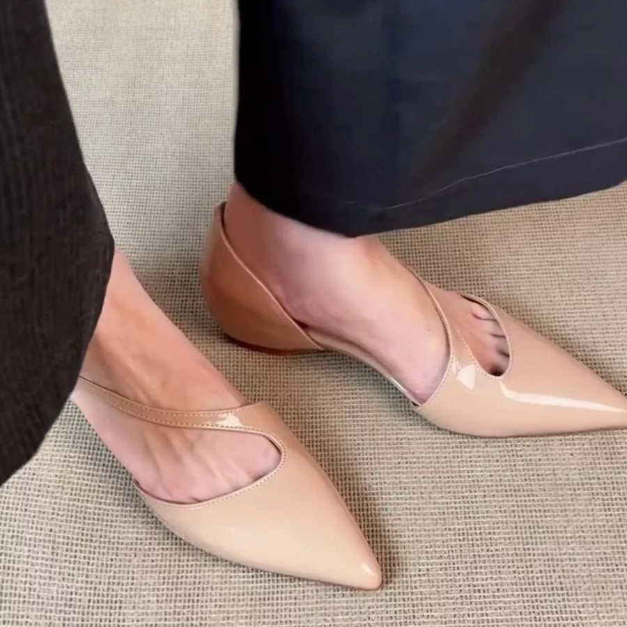Point Toe Flats Pink / 35 Apparel and Accessories