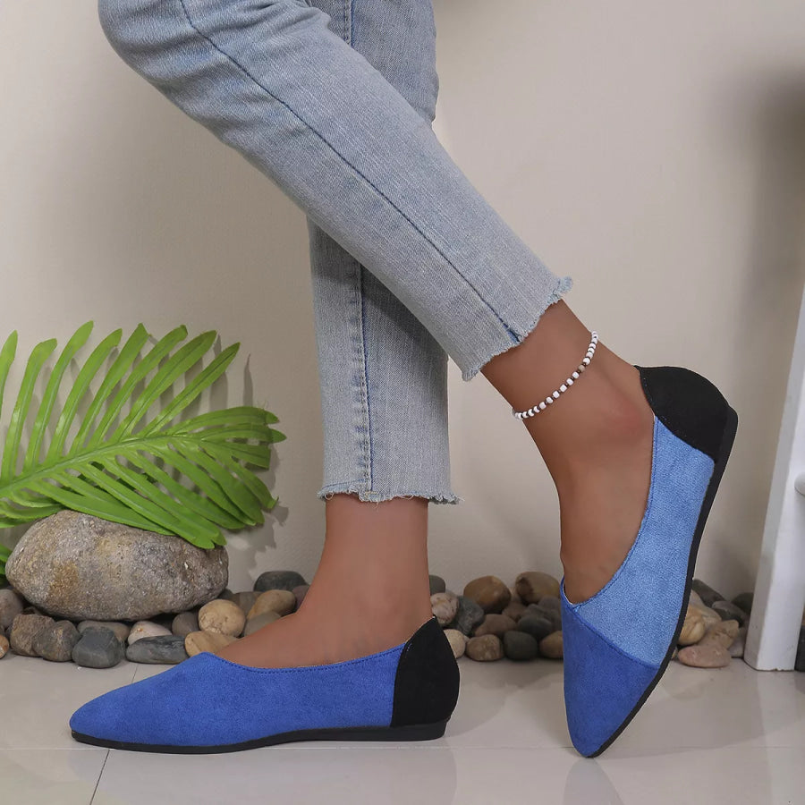 Point Toe Flats Slip-Ons Apparel and Accessories
