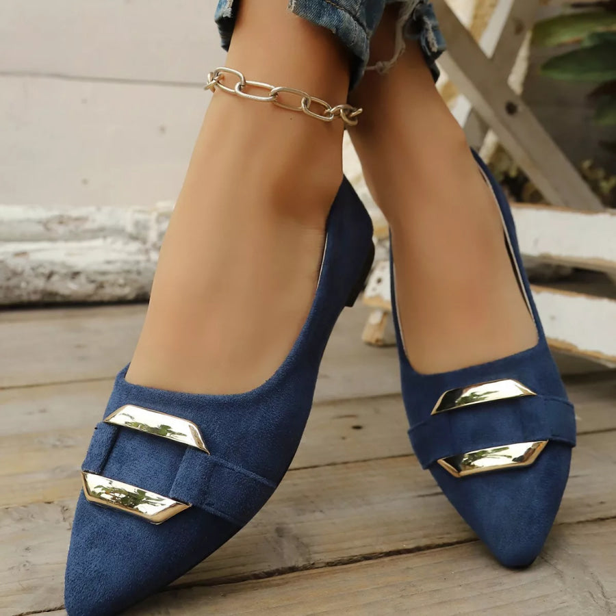 Point Toe Flats Slip-Ons Apparel and Accessories