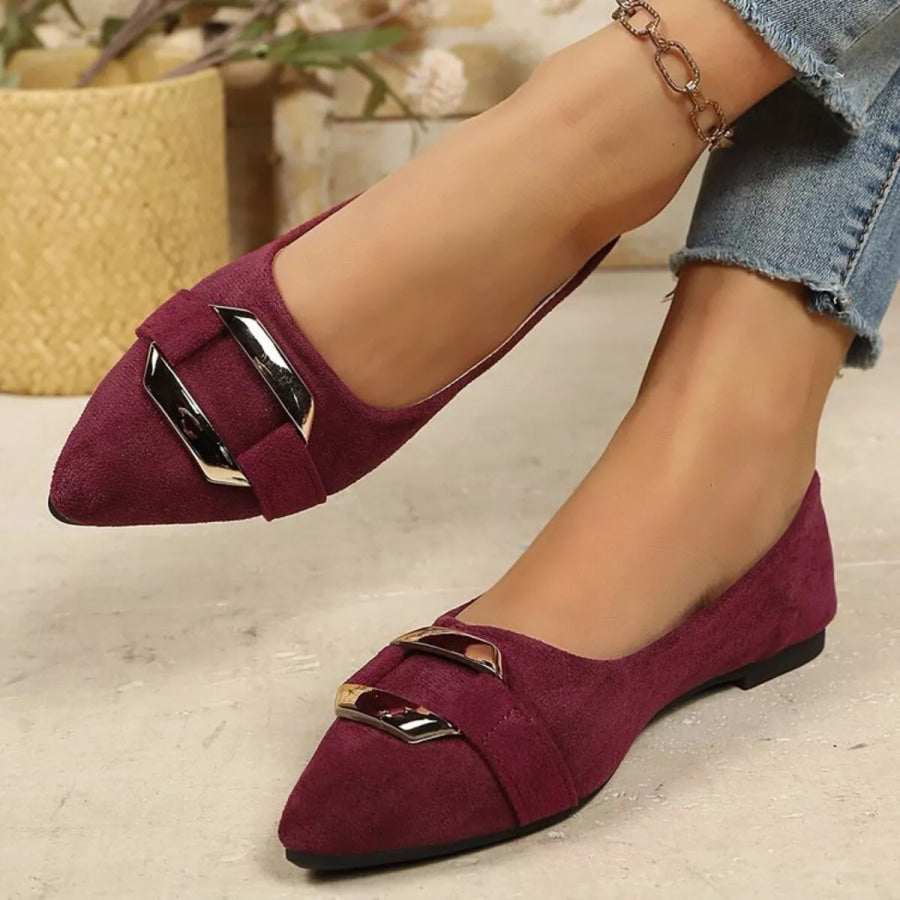 Point Toe Flats Slip-Ons Apparel and Accessories